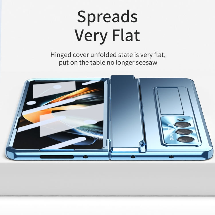 For Samsung Galaxy Z Fold4 Integrated Folding Phone Case with Hinge(Blue) - Galaxy Z Fold4 5G Cases by buy2fix | Online Shopping UK | buy2fix