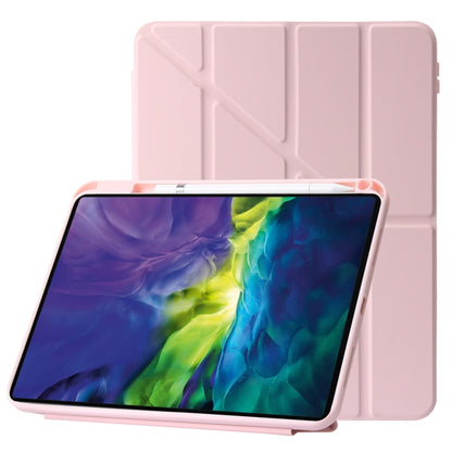 For iPad 2025 / 2022 Deformation Transparent Acrylic Leather Tablet Case(Pink) - iPad 2025 / 2022 Cases by buy2fix | Online Shopping UK | buy2fix