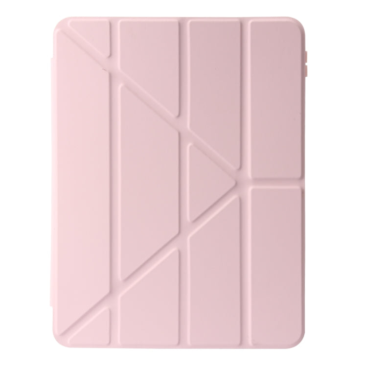 For iPad 2025 / 2022 Deformation Transparent Acrylic Leather Tablet Case(Pink) - iPad 2025 / 2022 Cases by buy2fix | Online Shopping UK | buy2fix