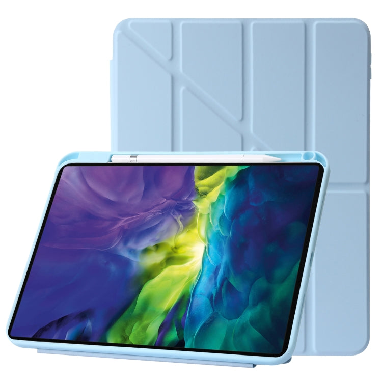 For iPad 2025 / 2022 Deformation Transparent Acrylic Leather Tablet Case(Sky Blue) - iPad 2025 / 2022 Cases by buy2fix | Online Shopping UK | buy2fix