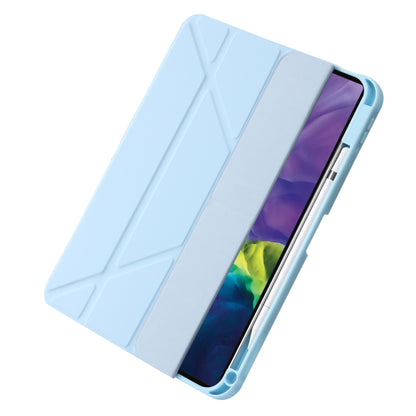 For iPad 2025 / 2022 Deformation Transparent Acrylic Leather Tablet Case(Sky Blue) - iPad 2025 / 2022 Cases by buy2fix | Online Shopping UK | buy2fix