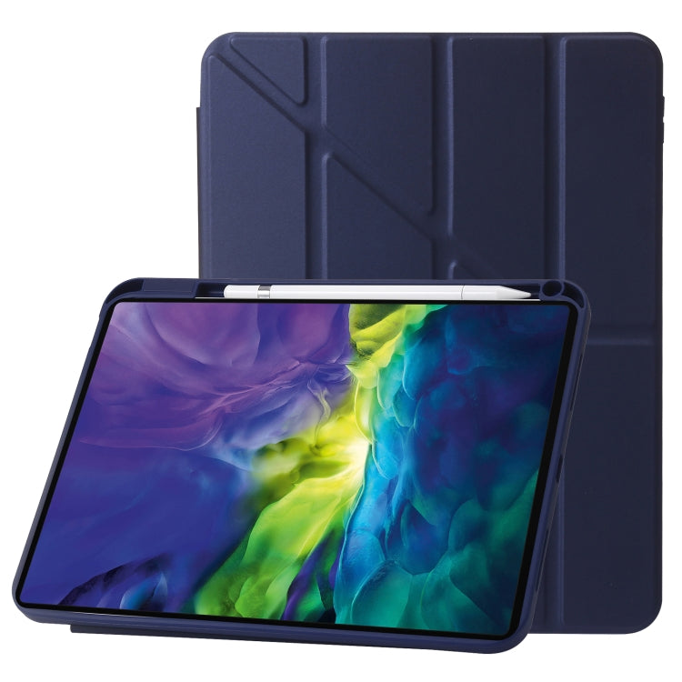 For iPad 2025 / 2022 Deformation Transparent Acrylic Leather Tablet Case(Navy Blue) - iPad 2025 / 2022 Cases by buy2fix | Online Shopping UK | buy2fix