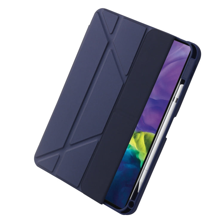 For iPad 2025 / 2022 Deformation Transparent Acrylic Leather Tablet Case(Navy Blue) - iPad 2025 / 2022 Cases by buy2fix | Online Shopping UK | buy2fix