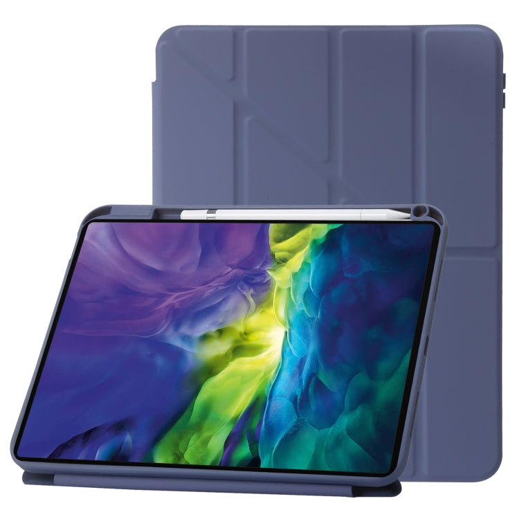 For iPad 2025 / 2022 Deformation Transparent Acrylic Leather Tablet Case(Lavender Grey) - iPad 2025 / 2022 Cases by buy2fix | Online Shopping UK | buy2fix