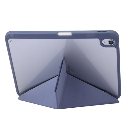 For iPad 2025 / 2022 Deformation Transparent Acrylic Leather Tablet Case(Lavender Grey) - iPad 2025 / 2022 Cases by buy2fix | Online Shopping UK | buy2fix