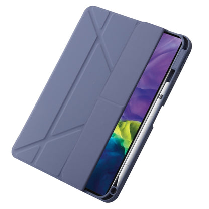 For iPad 2025 / 2022 Deformation Transparent Acrylic Leather Tablet Case(Lavender Grey) - iPad 2025 / 2022 Cases by buy2fix | Online Shopping UK | buy2fix