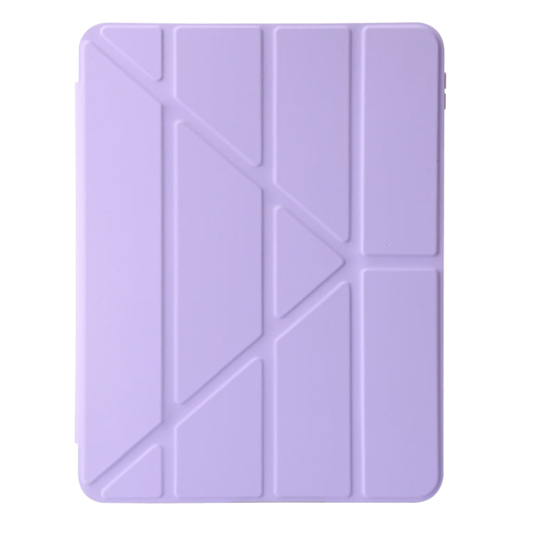 For iPad 2025 / 2022 Deformation Transparent Acrylic Leather Tablet Case(Purple) - iPad 2025 / 2022 Cases by buy2fix | Online Shopping UK | buy2fix