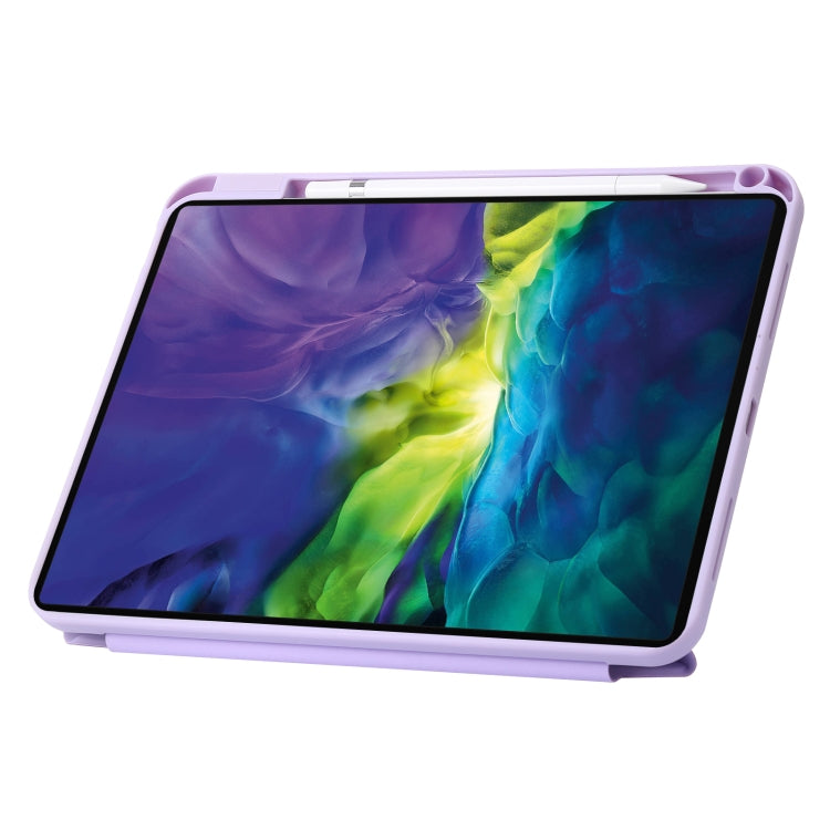 For iPad 2025 / 2022 Deformation Transparent Acrylic Leather Tablet Case(Purple) - iPad 2025 / 2022 Cases by buy2fix | Online Shopping UK | buy2fix