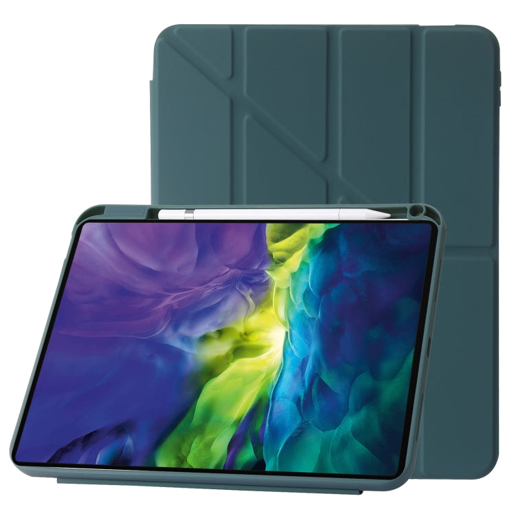 For iPad 2025 / 2022 Deformation Transparent Acrylic Leather Tablet Case(Deep Green) - iPad 2025 / 2022 Cases by buy2fix | Online Shopping UK | buy2fix