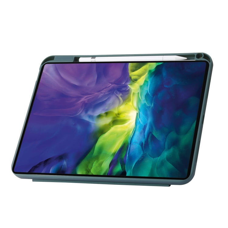 For iPad 2025 / 2022 Deformation Transparent Acrylic Leather Tablet Case(Deep Green) - iPad 2025 / 2022 Cases by buy2fix | Online Shopping UK | buy2fix