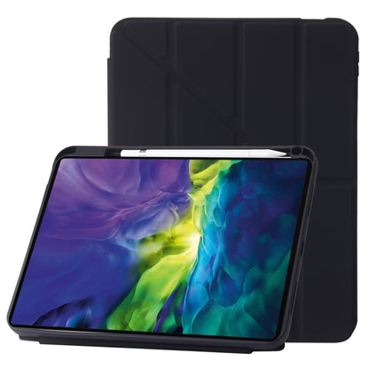 For iPad 2025 / 2022 Deformation Transparent Acrylic Leather Tablet Case(Black) - iPad 2025 / 2022 Cases by buy2fix | Online Shopping UK | buy2fix