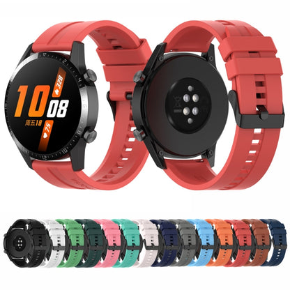 For Huawei Watch 3 Pro New 20mm Silicone Black Buckle Watch Band(White) by buy2fix
