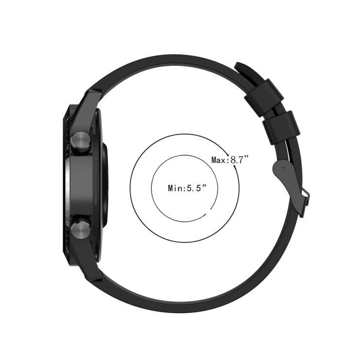 For Huawei Watch 3 Pro New 20mm Silicone Black Buckle Watch Band(White) by buy2fix