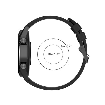 For Huawei Watch 3 Pro New 20mm Silicone Black Buckle Watch Band(White) by buy2fix