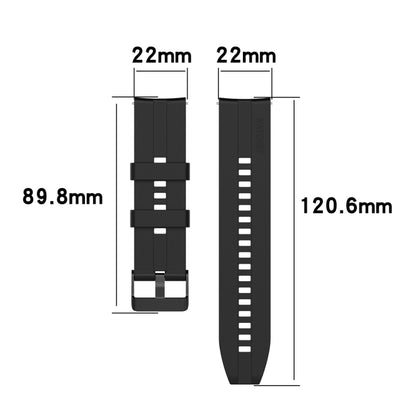 For Huawei Watch 3 Pro New 22mm Silicone Black Buckle Watch Band(White) by buy2fix
