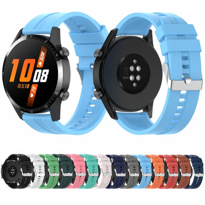 For Huawei Watch Buds / Watch 3 Pro New 22mm Silicone Silver Buckle Watch Band(White) by buy2fix