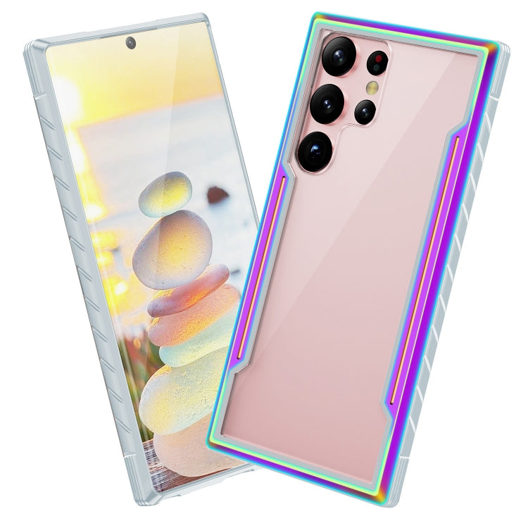 For Samsung Galaxy S23 5G Defender Metal Clear PC Soft TPU Phone Case(Colorful) - Galaxy S23 5G Cases by buy2fix | Online Shopping UK | buy2fix