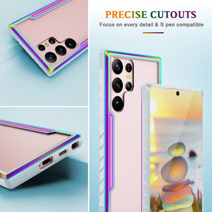 For Samsung Galaxy S23 5G Defender Metal Clear PC Soft TPU Phone Case(Colorful) - Galaxy S23 5G Cases by buy2fix | Online Shopping UK | buy2fix