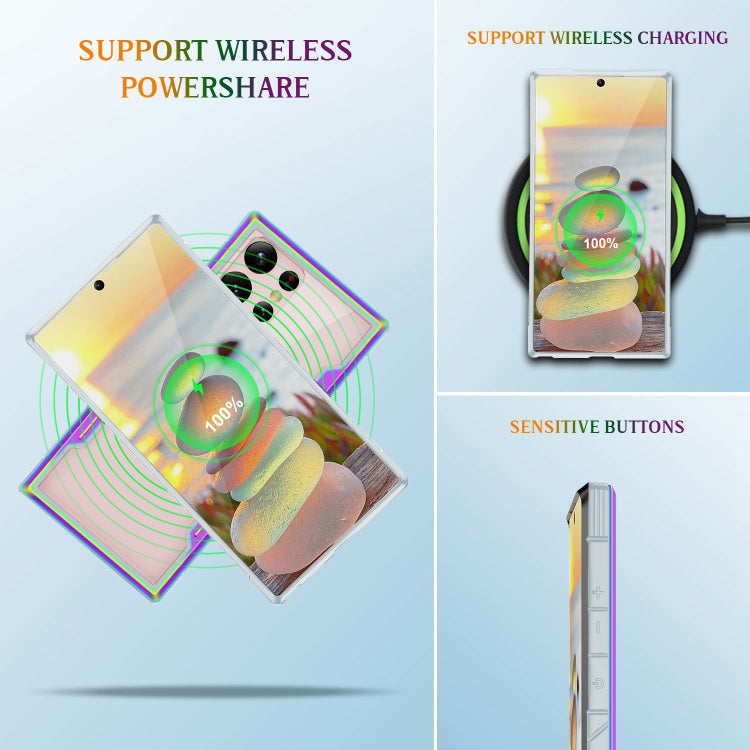 For Samsung Galaxy S23 5G Defender Metal Clear PC Soft TPU Phone Case(Colorful) - Galaxy S23 5G Cases by buy2fix | Online Shopping UK | buy2fix