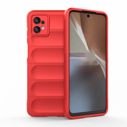 For Motorola Moto G32 Magic Shield TPU + Flannel Phone Case(Red) by buy2fix