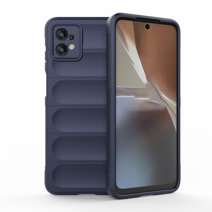 For Motorola Moto G32 Magic Shield TPU + Flannel Phone Case(Dark Blue) by buy2fix