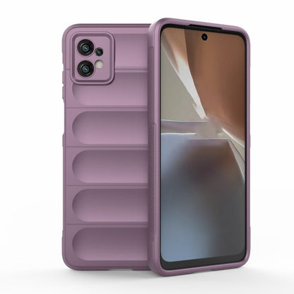 For Motorola Moto G32 Magic Shield TPU + Flannel Phone Case(Purple) by buy2fix