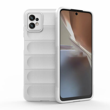 For Motorola Moto G32 Magic Shield TPU + Flannel Phone Case(White) by buy2fix