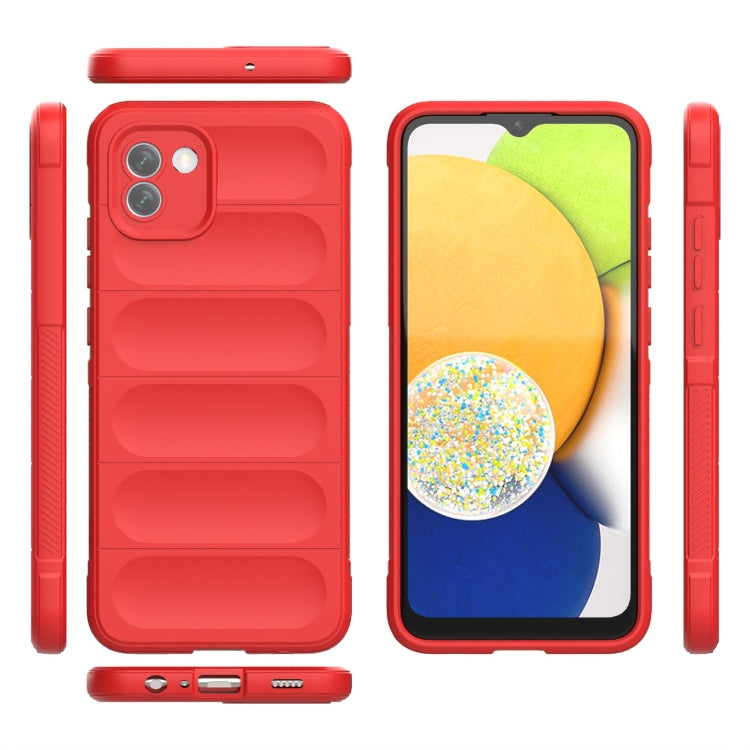 For Samsung Galaxy A03 Global Magic Shield TPU + Flannel Phone Case(Purple) by buy2fix