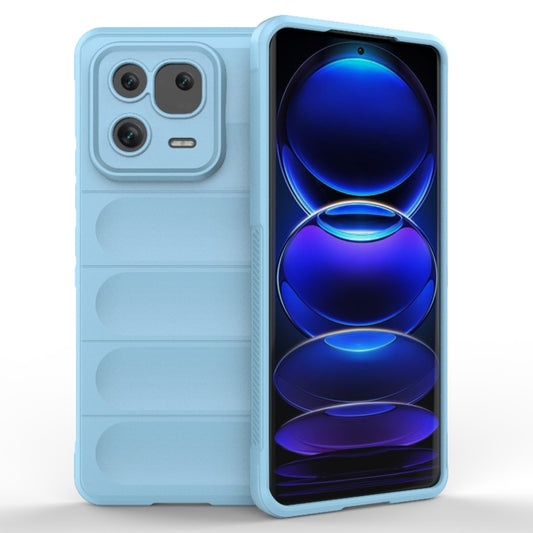 For Xiaomi 13 Pro 5G Magic Shield TPU + Flannel Phone Case(Light Blue) - Xiaomi Cases by buy2fix | Online Shopping UK | buy2fix