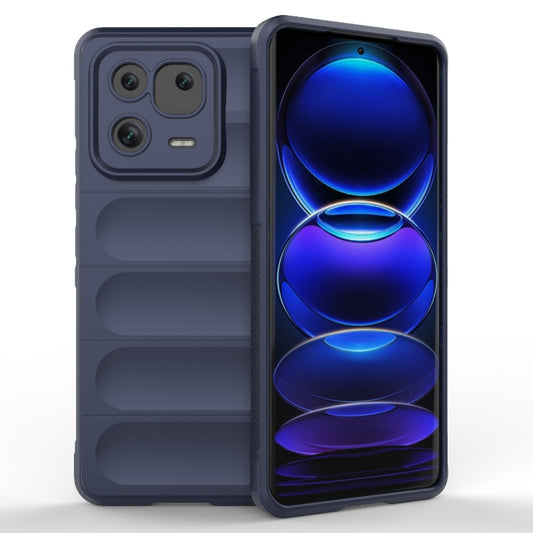 For Xiaomi 13 Pro 5G Magic Shield TPU + Flannel Phone Case(Dark Blue) - Xiaomi Cases by buy2fix | Online Shopping UK | buy2fix