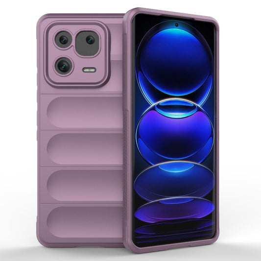 For Xiaomi 13 Pro 5G Magic Shield TPU + Flannel Phone Case(Purple) - Xiaomi Cases by buy2fix | Online Shopping UK | buy2fix