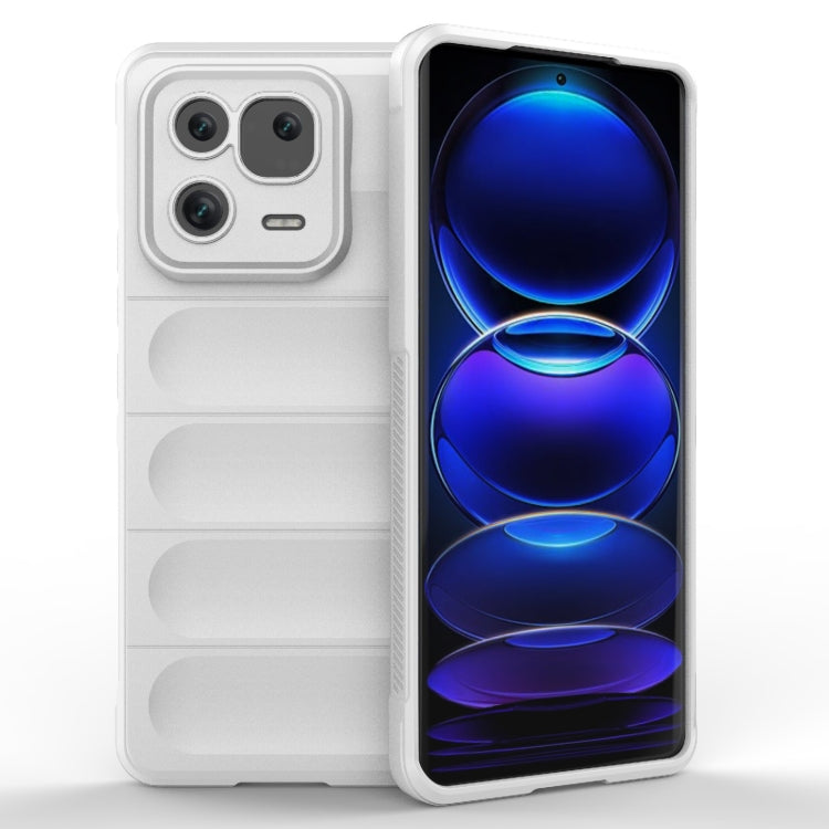 For Xiaomi 13 Pro 5G Magic Shield TPU + Flannel Phone Case(White) - Xiaomi Cases by buy2fix | Online Shopping UK | buy2fix
