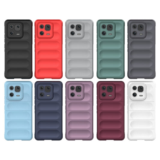 For Xiaomi 13 Pro 5G Magic Shield TPU + Flannel Phone Case(Dark Grey) - Xiaomi Cases by buy2fix | Online Shopping UK | buy2fix