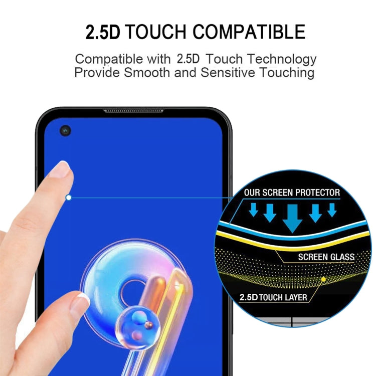 For Asus Zenfone 9 Full Glue Full Cover Screen Protector Tempered Glass Film - ASUS Tempered Glass by buy2fix | Online Shopping UK | buy2fix