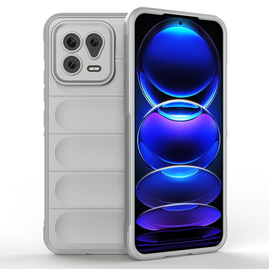 For Xiaomi 13 Magic Shield TPU + Flannel Phone Case(Grey) - Xiaomi Cases by buy2fix | Online Shopping UK | buy2fix
