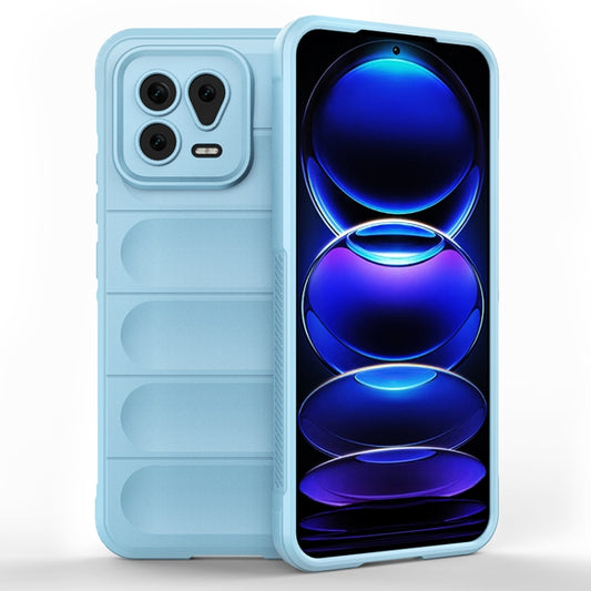 For Xiaomi 13 Magic Shield TPU + Flannel Phone Case(Light Blue) - Xiaomi Cases by buy2fix | Online Shopping UK | buy2fix