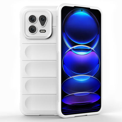 For Xiaomi 13 Magic Shield TPU + Flannel Phone Case(White) - Xiaomi Cases by buy2fix | Online Shopping UK | buy2fix
