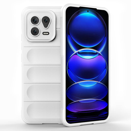 For Xiaomi 13 Magic Shield TPU + Flannel Phone Case(White) - Xiaomi Cases by buy2fix | Online Shopping UK | buy2fix