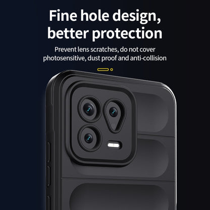 For Xiaomi 13 Magic Shield TPU + Flannel Phone Case(Dark Grey) - Xiaomi Cases by buy2fix | Online Shopping UK | buy2fix