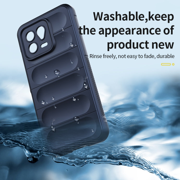 For Xiaomi 13 Magic Shield TPU + Flannel Phone Case(Dark Grey) - Xiaomi Cases by buy2fix | Online Shopping UK | buy2fix