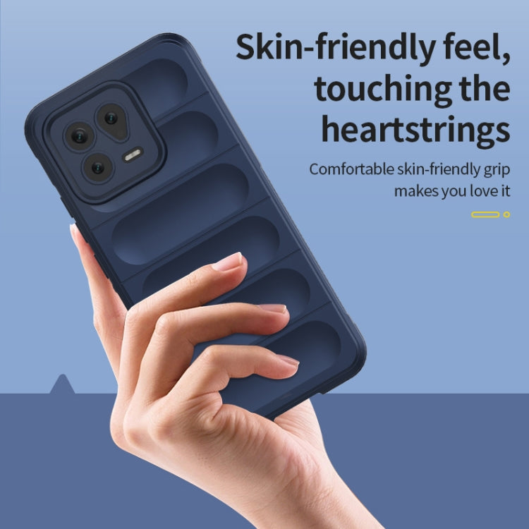 For Xiaomi 13 Magic Shield TPU + Flannel Phone Case(Dark Grey) - Xiaomi Cases by buy2fix | Online Shopping UK | buy2fix