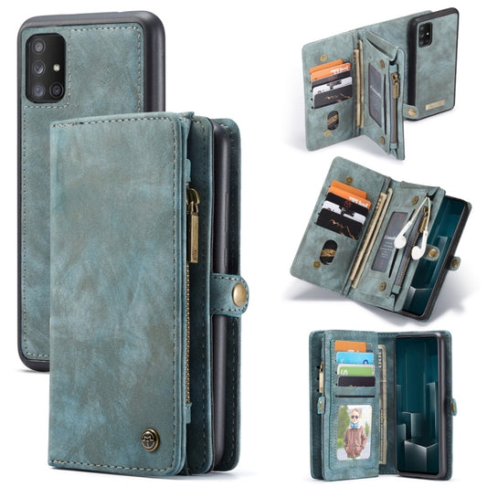 For Galaxy A51 4G CaseMe-008 Detachable Multifunctional Horizontal Flip Leather Case with Card Slot & Holder & Zipper Wallet & Photo Frame(Blue) - Galaxy Phone Cases by CaseMe | Online Shopping UK | buy2fix