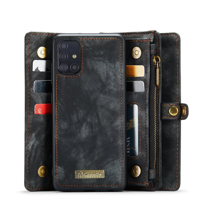 For Galaxy A71 4G CaseMe-008 Detachable Multifunctional Horizontal Flip Leather Case with Card Slot & Holder & Zipper Wallet & Photo Frame(Black) - Galaxy Phone Cases by CaseMe | Online Shopping UK | buy2fix