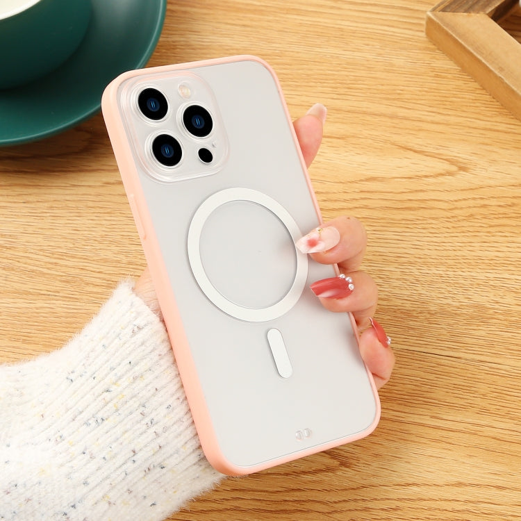 For iPhone 14 Matte MagSafe Magnetic Phone Case(Pink) by buy2fix
