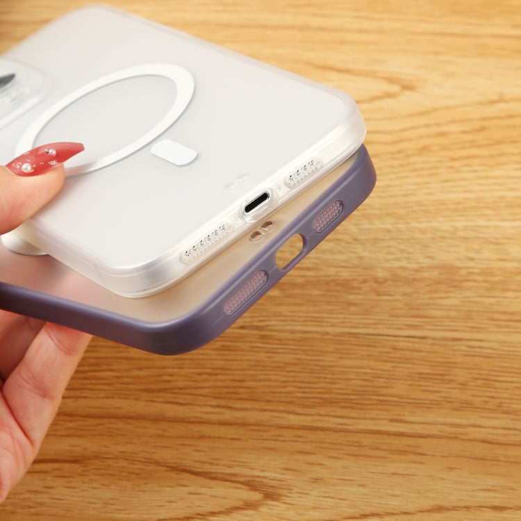 For iPhone 14 Matte MagSafe Magnetic Phone Case(Purple) by buy2fix