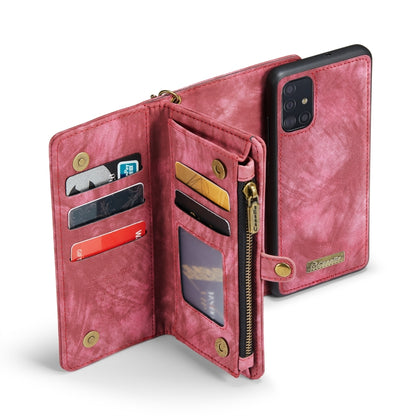 For Samsung Galaxy A51 CaseMe-008 Detachable Multifunctional Flip Leather Phone Case(Red) - Galaxy Phone Cases by CaseMe | Online Shopping UK | buy2fix