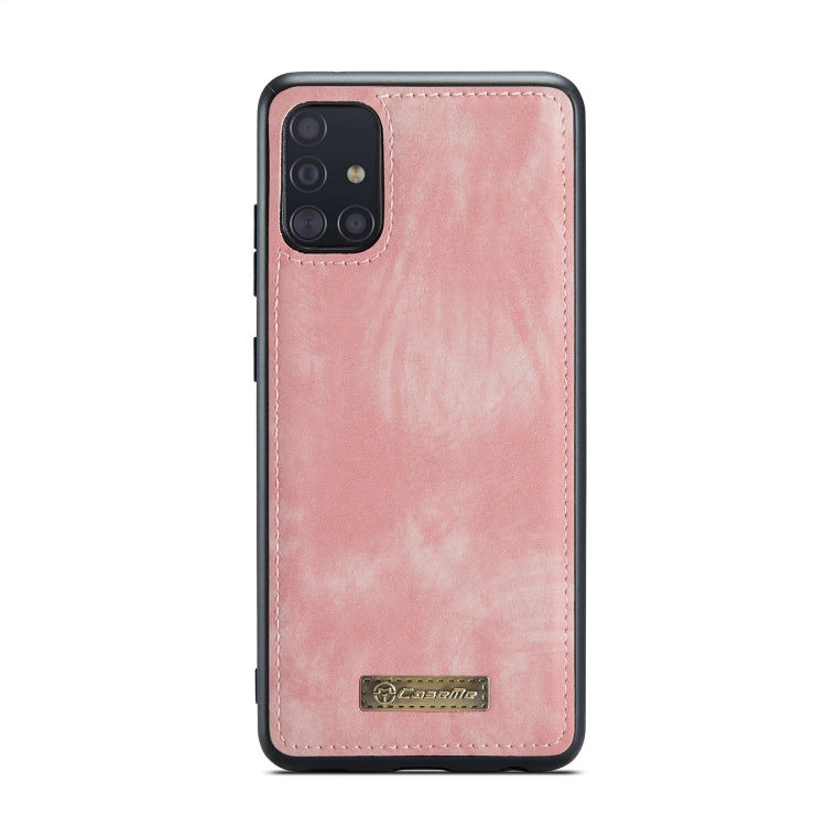 For Samsung Galaxy A51 CaseMe-008 Detachable Multifunctional Flip Leather Phone Case(Pink) by CaseMe