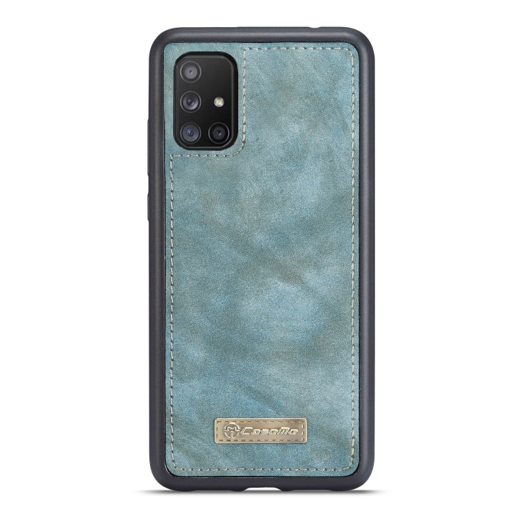 For Galaxy A71 CaseMe Detachable Multifunctional Horizontal Flip Leather Case, with Card Slot & Holder & Zipper Wallet & Photo Frame(Blue) - Galaxy Phone Cases by CaseMe | Online Shopping UK | buy2fix