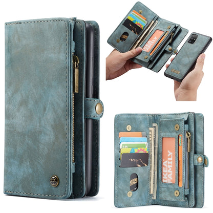 For Galaxy A71 CaseMe Detachable Multifunctional Horizontal Flip Leather Case, with Card Slot & Holder & Zipper Wallet & Photo Frame(Blue) - Galaxy Phone Cases by CaseMe | Online Shopping UK | buy2fix