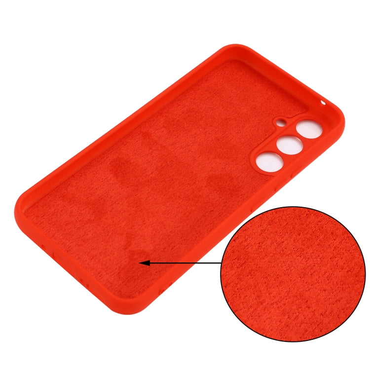 For Samsung Galaxy A54 5G Solid Color Liquid Silicone Dropproof Full Coverage Phone Case(Red) - Galaxy Phone Cases by buy2fix | Online Shopping UK | buy2fix